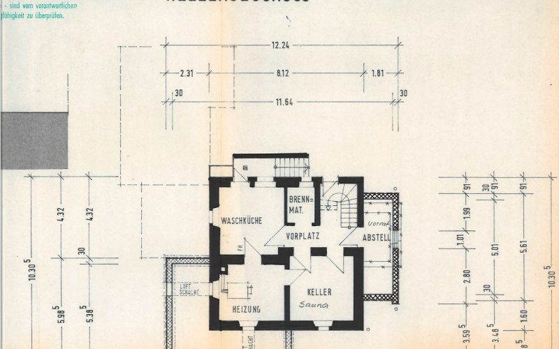 Grundriss Keller