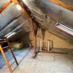 wärmegedämmer Dachboden hier im urspr. Wohnhaus