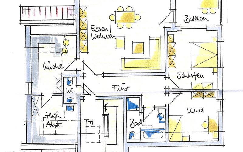 Grundriss der Wohnung