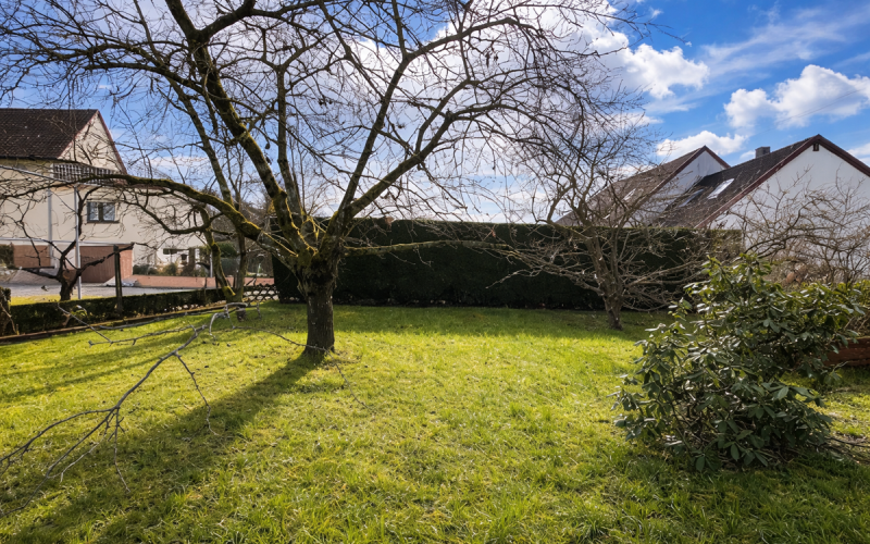 Ausschnitt vom Grundstück auf der Rückseite