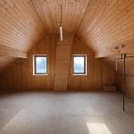 holzvertäfelter Speicherboden