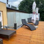 Außenbereich der Sauna